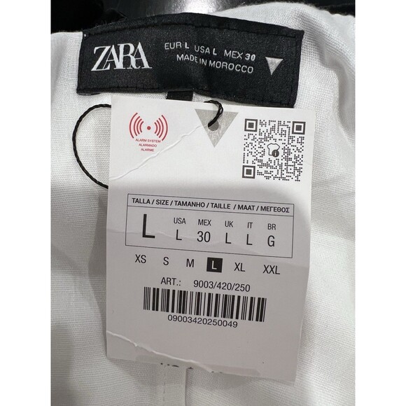 Zara strapless bow top in black and white in women size large 9003/420 - Picture 13 of 16